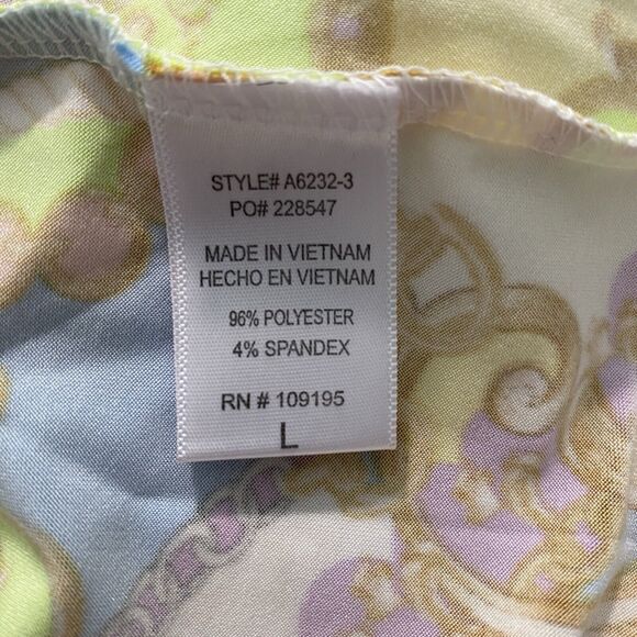 Julia by Love J Shirt Dress Womens Size Large Button Up Baroque Versailles Print - Picture 5 of 6